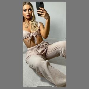 NWT ASOS South Beach crop top & pant set